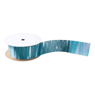 Blauwgroen shimmer satijnen lint