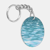 Blauwgroen shimmer sleutelhanger (Voorkant Links)