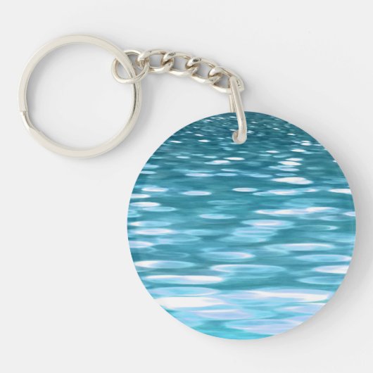 Blauwgroen shimmer sleutelhanger (Voorkant)