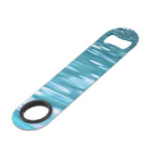 Blauwgroen shimmer speed flessenopener (Voorkant Gekanteld)