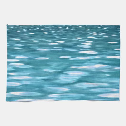 Blauwgroen shimmer theedoek (Horizontaal)