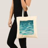 Blauwgroen shimmer tote bag (Voorkant (product))