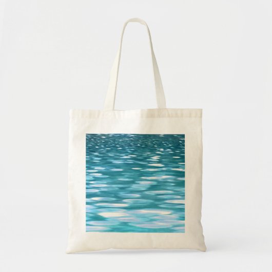 Blauwgroen shimmer tote bag (Voorkant)