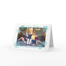 Blauwgroen Shimmering Chic Snowflake Holiday Foto
