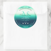 Blauwgroen Shimmery Product Labels Diamonds en Mon (Tas)