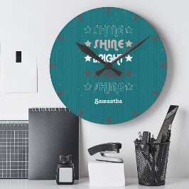 Blauwgroen Shine. Shine. Helderheid. Shine. Shine. Ronde Klok