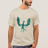 Blauwgroen Shirt Dragon (Voorkant)
