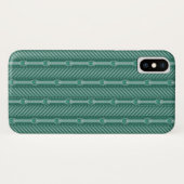 Blauwgroen sierpatroon Case-Mate iPhone case (Achterkant (horizontaal))