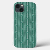 Blauwgroen sierpatroon Case-Mate iPhone case (Achterkant)