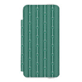 Blauwgroen sierpatroon incipio iPhone portemonnee hoesje (Voorkant Agenda)