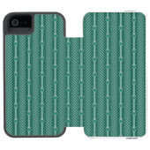 Blauwgroen sierpatroon incipio iPhone portemonnee hoesje (Agenda Open)