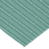 Blauwgroen sierpatroon korte tafelloper (Hoek)