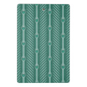 Blauwgroen sierpatroon mini klembord (Achterkant)