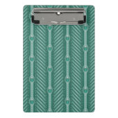 Blauwgroen sierpatroon mini klembord (Voorkant)