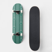 Blauwgroen sierpatroon persoonlijk skateboard (Voorkant)