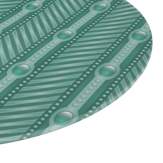 Blauwgroen sierpatroon snijplank (Hoek)