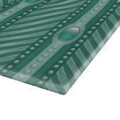 Blauwgroen sierpatroon snijplank (Hoek)