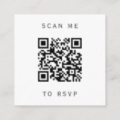 Blauwgroen Silver Agate Wedding QR-code RSVP Informatiekaartje (Achterkant)