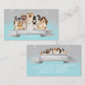 Blauwgroen Silver Cute Sparkle Petsitter Dog Walke Visitekaartje (Voorkant / Achterkant)