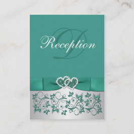 BLAUWGROEN, Silver Floral Enclosure Kaart VOOR DE