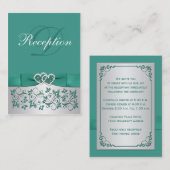 BLAUWGROEN, Silver Floral Enclosure Kaart VOOR DE (Voorkant / Achterkant)