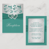 BLAUWGROEN, Silver Floral Enclosure Kaart VOOR DE (Voorkant / Achterkant)