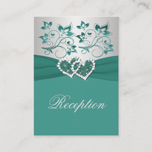 BLAUWGROEN, Silver Floral Enclosure Kaart VOOR DE (Voorkant)