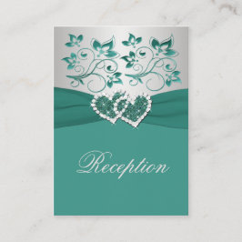 BLAUWGROEN, Silver Floral Enclosure Kaart VOOR DE
