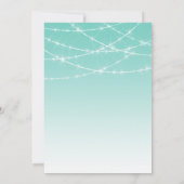 Blauwgroen Silver Glitter Bridal Shower-uitnodigin Kaart (Achterkant)