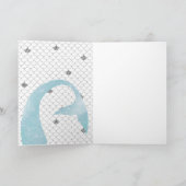 Blauwgroen Silver Sparkle Glitter Zeemeermin Kaart (Binnen)