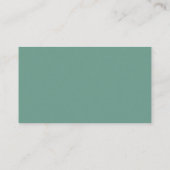 Blauwgroen Simple Branch Wedding Suite Online RSVP Informatiekaartje (Achterkant)