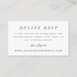 Blauwgroen Simple Branch Wedding Suite Online RSVP Informatiekaartje