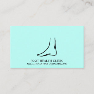 Blauwgroen Simple Foot Care Podiatry Doctor Visitekaartje