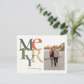 Blauwgroen Sinaasappel voor prettige feestdagen (Staand voorkant)