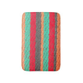 Blauwgroen, Sinaasappel, zwart en rood strand hand Badmat (Voorkant Verticaal)