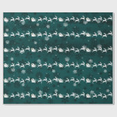 Blauwgroen sinterklare kleding cadeaupapier (Vlak)