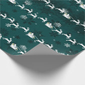 Blauwgroen sinterklare kleding cadeaupapier (Hoek)