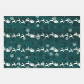 Blauwgroen sinterklare kleding inpakpapier vel (Voorkant 3)