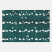 Blauwgroen sinterklare kleding inpakpapier vel (Voorkant 2)