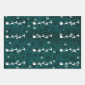 Blauwgroen sinterklare kleding inpakpapier vel (Voorkant)