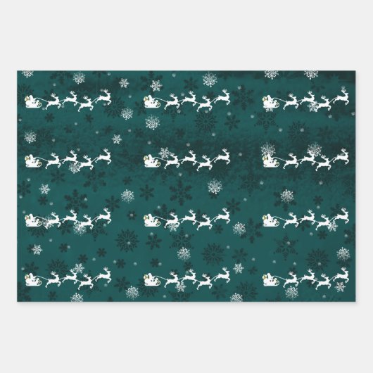 Blauwgroen sinterklare kleding inpakpapier vel (Voorkant)