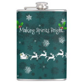 Blauwgroen sinterklaskolf heupfles (Voorkant)