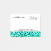 Blauwgroen sjabloon post-it® notes (Voorkant)