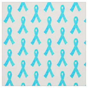 Blauwgroen Sky Blue Jigzaag Puzzle Pattern Stof