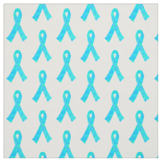 Blauwgroen Sky Blue Jigzaag Puzzle Pattern Stof