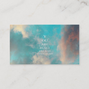 Blauwgroen Sky Blue Love Quote Visitekaartje