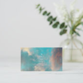 Blauwgroen Sky Blue Love Quote Visitekaartje (Staand voorkant)