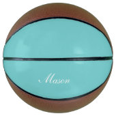 Blauwgroen Sky Custom Basketball Mini Basketbal (Voorkant)