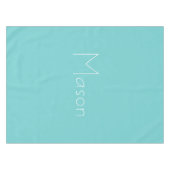 Blauwgroen Sky gepersonaliseerd tafelkleed (Voorkant (Horizontaal))