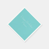 Blauwgroen Sky Gepersonaliseerde Party Papieren se Servetten (Hoek)